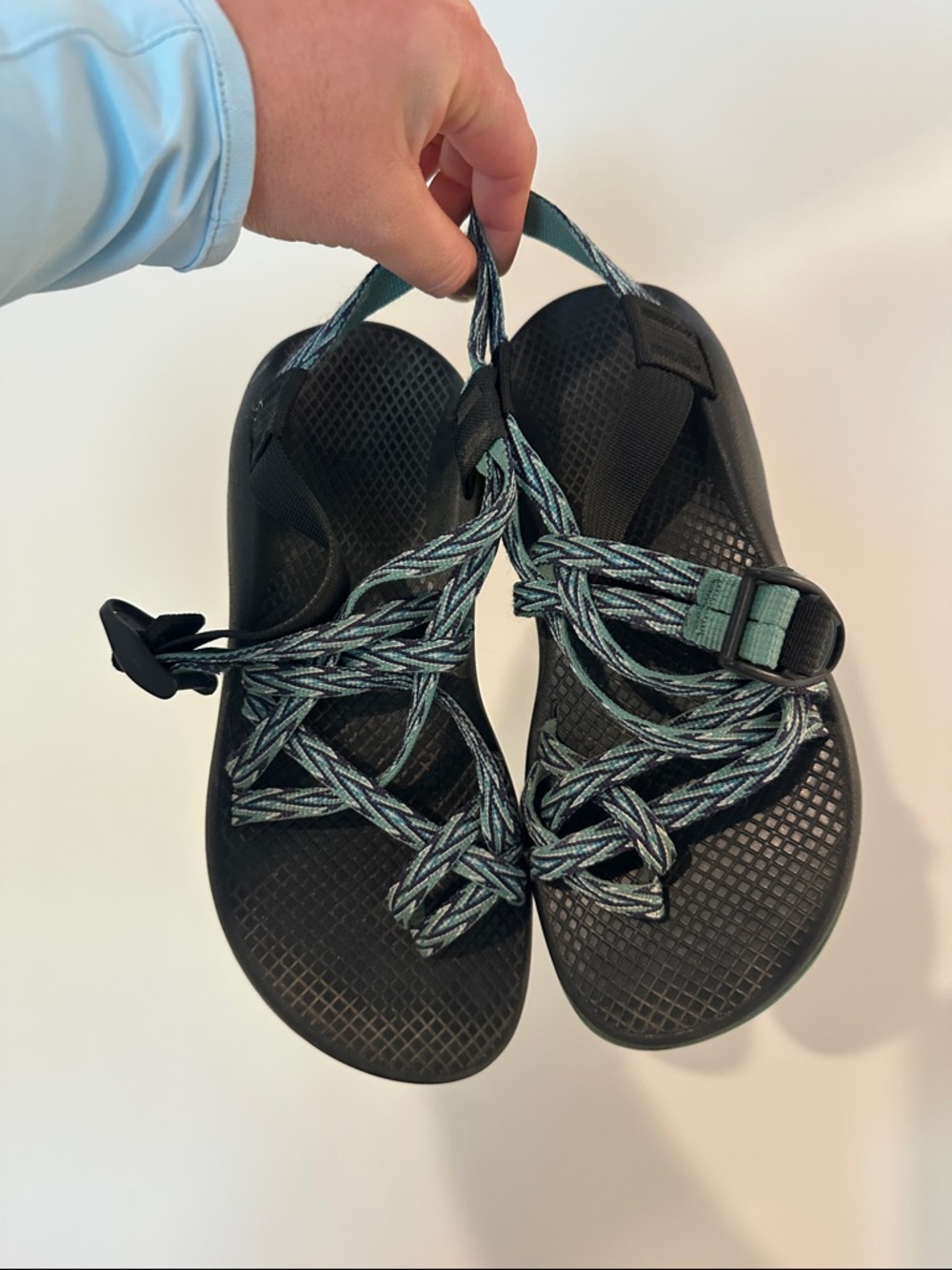 Chaco Sandals with Green Outsoles and Yellow Vibram Logo